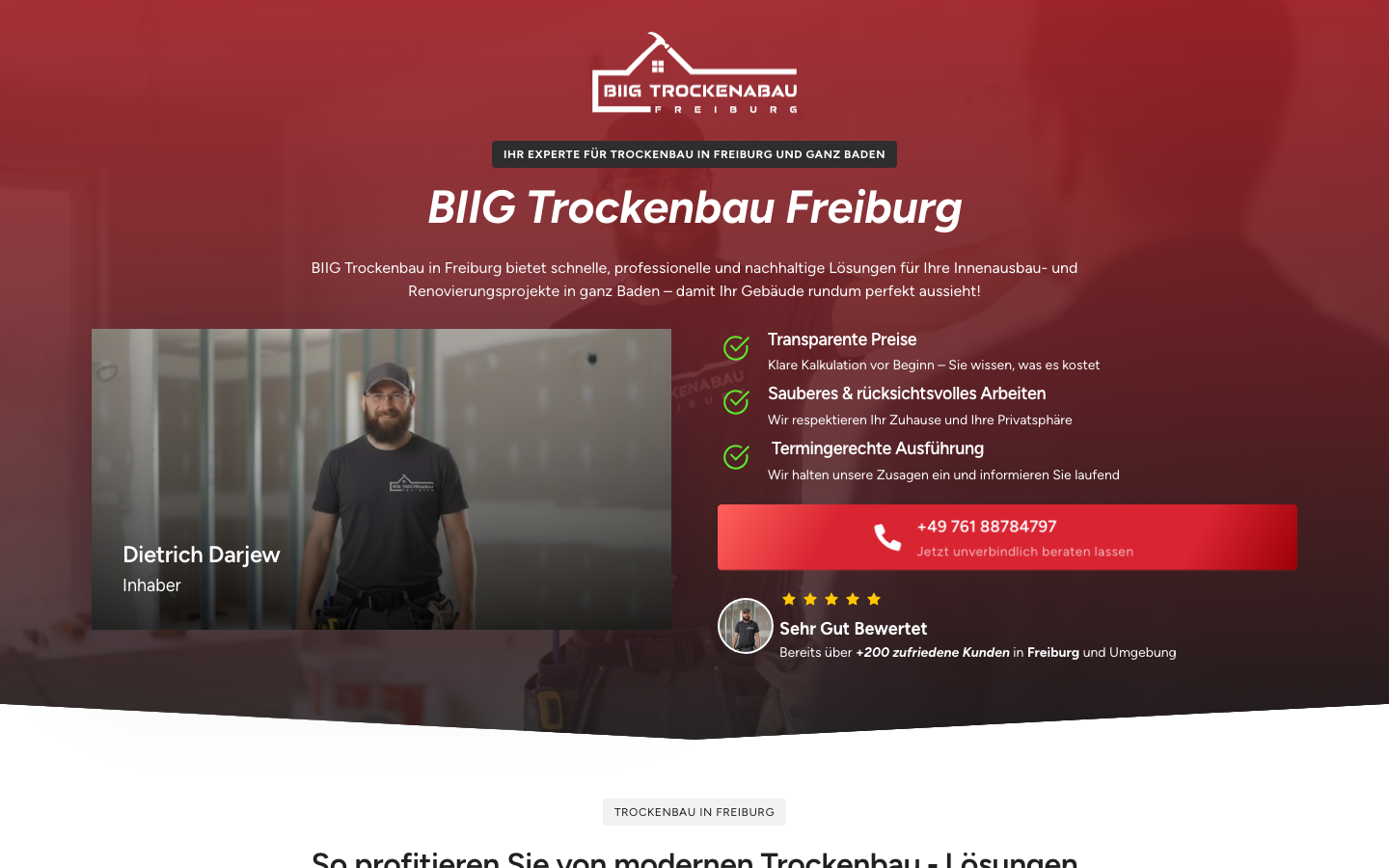 Webseite BIIG Trockenbau